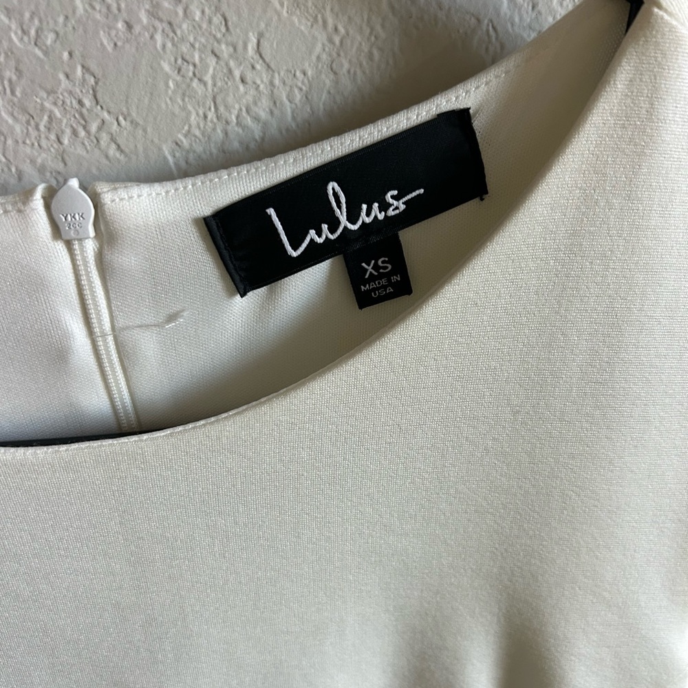 Lulu's Classic White Long Sleeve Dress - Picture 3 of 4